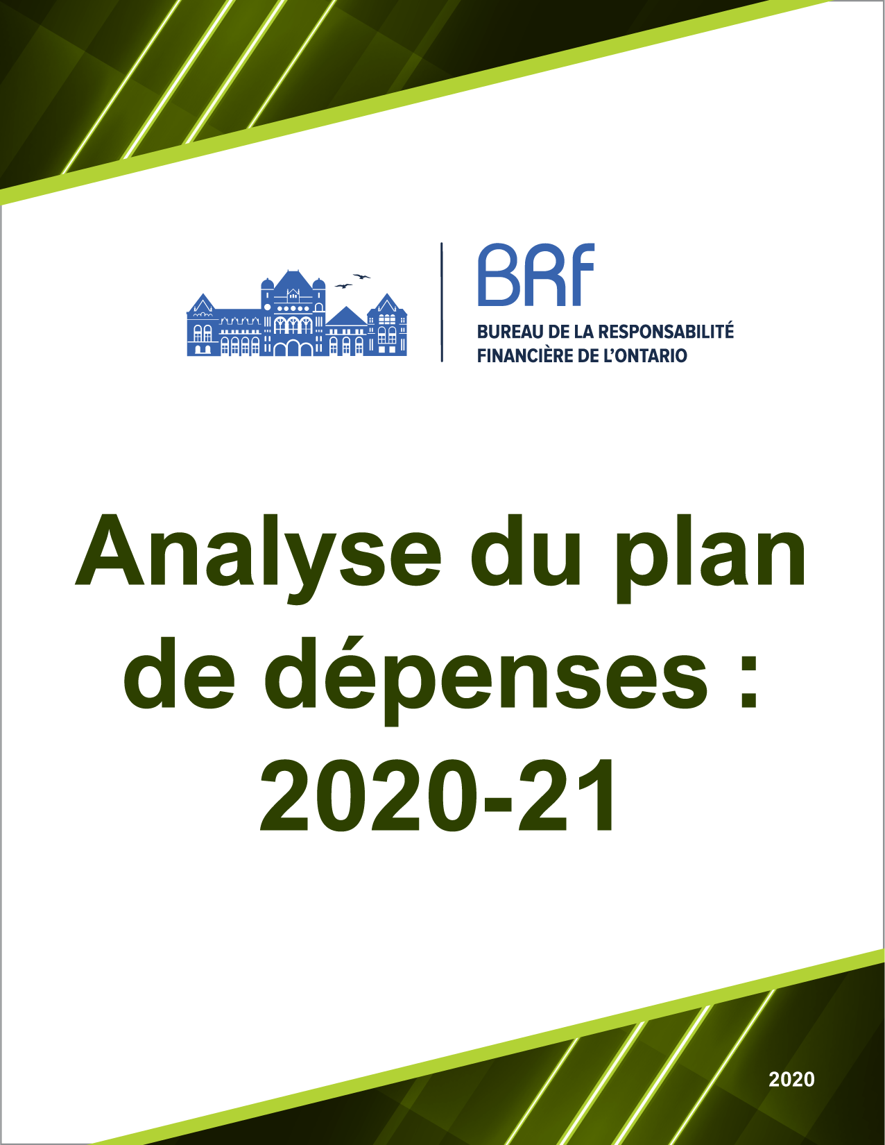 Analyse du plan de dépenses : 2020-21