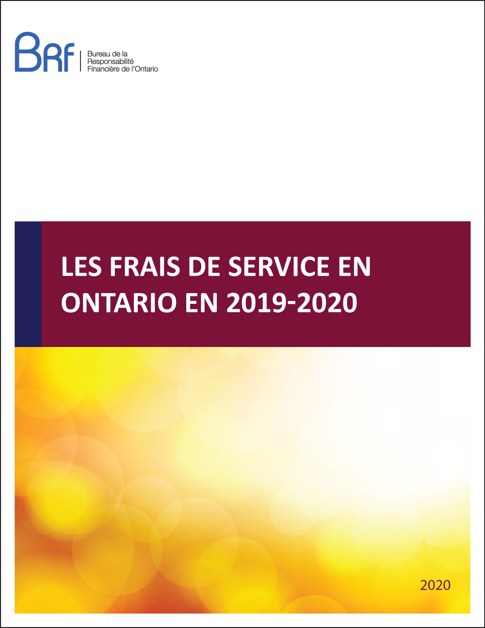 Les frais de service en Ontario en 2019-2020