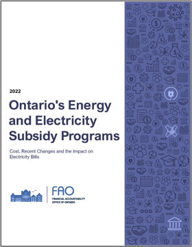 Ontario's Energy and Electricity Subsidy Programs report cover