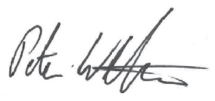 Peter Weltman's signature